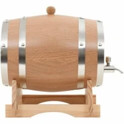 VidaXL Tonneau à Vin Avec Robinet Chêne Massif 6 L -Recuperation de pluie Magasin 11603773 2