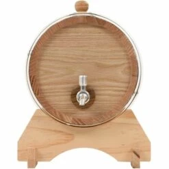VidaXL Tonneau à Vin Avec Robinet Chêne Massif 6 L -Recuperation de pluie Magasin 11603773 4