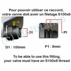 MULTITANKS Raccord Femelle S100x8 - Male 2'' S60x6 - S60x6 8 MULTITANKS Raccord Femelle S100x8 - Male 2'' S60x6 - S60x6 -Recuperation de pluie Magasin 1634337 2