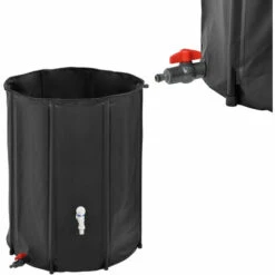 Récupérateur D'eau Réservoir D'eau Inoxydable Et Résistant Aux UV 500 L 80 X 98 Cm [casa.pro] -Recuperation de pluie Magasin 16436546 2