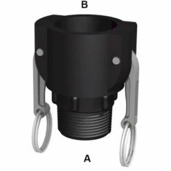 CPP Raccord Camlock Femelle - Fileté Male BSP En Polypropylène - 1/2''
