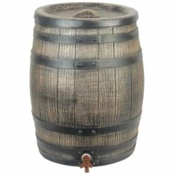 Nature Baril D'eau De Pluie Avec Aspect De Bois 120L 50,5x66 Cm Marron - Brun