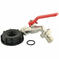 Raccord Robinet En Laiton Chromé Avec Sortie Cannelé Pour Cuve IBC 3/4" - 20x27 - INTERPLAST