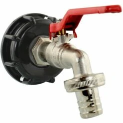 Raccord Robinet En Laiton Chromé Avec Sortie Cannelé Pour Cuve IBC 3/4" - 20x27 - INTERPLAST -Recuperation de pluie Magasin 19923037 3