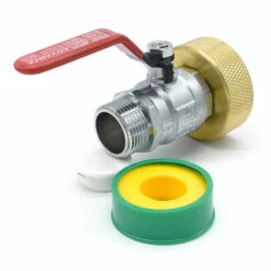 MULTITANKS Raccord S60x6 En Laiton Avec Robinet En Laiton à Boisseau Sphérique Sortie Filetée Male 1'' BSP 26x34 -Recuperation de pluie Magasin 20287977 3