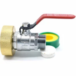 MULTITANKS Raccord S60x6 En Laiton Avec Robinet En Laiton à Boisseau Sphérique Sortie Filetée Male 1'' BSP 26x34 -Recuperation de pluie Magasin 20287977 4