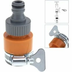 PrimeMatik - Adaptateur De Robinet Sans Filetage Avec Pince Et Prise Rapide -Recuperation de pluie Magasin 22652127 2