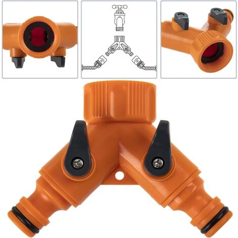PrimeMatik - Tuyau De Dérivation à Connexion Rapide En "Y" Pour Robinet 3/4" 4 PrimeMatik - Tuyau De Dérivation à Connexion Rapide En "Y" Pour Robinet 3/4" – Image 2