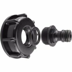 TOOLOFLIFEÂ  1pc Raccord/Bouchon S60x6 Mamelon Raccord Rapide Et Joints Avec Embout Sortie Droite Annelé Pour Cuve 1000 Litres IBC (1/2") -Recuperation de pluie Magasin 22796335 3