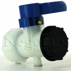 NEGOMIX Vanne Papillon Monoboloc Blanche S60x6 Pour Cuve 1000 Litres