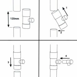 GT MARKET Récupérateur D'eau De Pluie Pour Gouttière 80 Mm -Recuperation de pluie Magasin 26365937 3