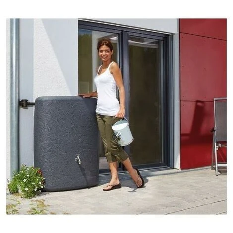 SUINGA Réservoir Extérieur Design 275 Litres 80x40x105 Cm Gris 4 SUINGA Réservoir Extérieur Design 275 Litres 80x40x105 Cm Gris – Image 2