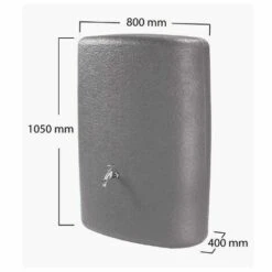 SUINGA Réservoir Extérieur Design 275 Litres 80x40x105 Cm Gris 9 SUINGA Réservoir Extérieur Design 275 Litres 80x40x105 Cm Gris -Recuperation de pluie Magasin 27212954 4