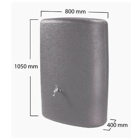 SUINGA Réservoir Extérieur Design 275 Litres 80x40x105 Cm Gris 6 SUINGA Réservoir Extérieur Design 275 Litres 80x40x105 Cm Gris – Image 4