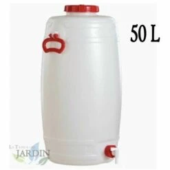 SUINGA Fût En Polyéthylène Alimentaire 50 Litres Pour Liquides Et Boissons