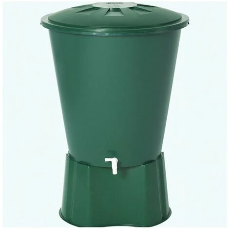 SUINGA Réservoir D'eau De Pluie Rond 500 Litres + Base 3 SUINGA Réservoir D'eau De Pluie Rond 500 Litres + Base