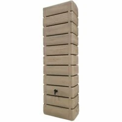 Récupérateur D'eau De Pluie WOOD 300 L Imitation Bois Clair - BelliJardin - Beige