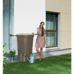 GARANTIA Récupérateur D'eau Aérien GARANTIA Cylindrique Taupe , 300 L -Recuperation de pluie Magasin 35173723 3