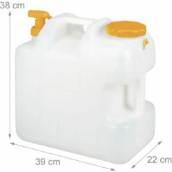 Relaxdays Bidon D’eau Avec Robinet, 25 Litres, Plastique Sans BPA, Couvercle, Poignée, Réservoir, Blanc/orange -Recuperation de pluie Magasin 35401036 5