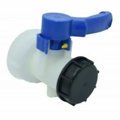 Triomphe Vanne Pour Cuve IBC 1000 Litres 2" / 62 Mm Vanne Papillon Intégrée En Plastique DN40 (62 Mm)