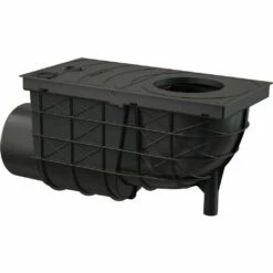 ALCAPLAST Bac De Récupération D'eau De Pluie Pour Tuyaux De Descente 300/155/110 Horizontal Noir AGV3