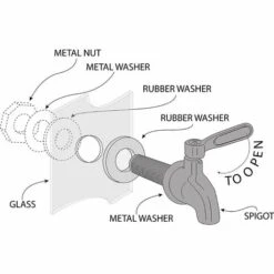 ABCRITAL Robinet De Tonneau,Distributeur De Boissons,Robinet Pour Tonneau De Bière, Robinet Pour Vin - En Acier Inoxydable Et Taille De 12Mm -Recuperation de pluie Magasin 37321992 3