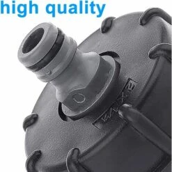 ECHOO Adaptateur De Tuyau De Petit Mamelon 4 Points, Accessoires D'adaptateur De Tonne Chimique Pour Baril IBC, Adaptateur De Sortie IBC 1/2 "1Pièce (Plastique, Noir) -Recuperation de pluie Magasin 37995295 3