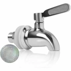 BETTERLIFE Remplacement De Robinet De Distributeur De Boissons,Robinet De Tonneau Du Vin Et De La Bière Ou De Boisson En Acier Inoxydable, Inusable,16mm Robinet De Rechange Pour Distributeur