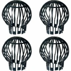 GUAZHUNIFR Filtres à Gouttière, 4 Pièces , Protege Gouttiere, Fabriqué En Plastique, Durable, Antirouille, Drainage Lisse, Adapté Pour Gouttière, Drainage De Toit (noir, 5,7 X 4,9 X 1,7 Pouce)