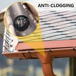 GUAZHUNIFR Filtres à Gouttière, 4 Pièces , Protege Gouttiere, Fabriqué En Plastique, Durable, Antirouille, Drainage Lisse, Adapté Pour Gouttière, Drainage De Toit (noir, 5,7 X 4,9 X 1,7 Pouce) -Recuperation de pluie Magasin 41869153 3