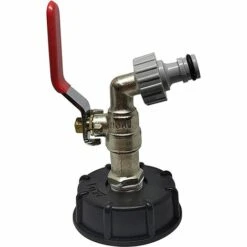 ALMI Robinet Cuve 1000L,Robinet Pour IBC Robinet Recuperateur Eau De Pluie Adaptateur De Cuve Robinet,Adaptateur De Réservoir De Vidange,Robinet En Laiton Fabriqué En PP Filetage Gros 60 Mm (Red 1/2") -Recuperation de pluie Magasin 43008634 3