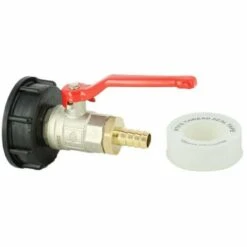 MULTICUVES Raccord S60X6 - Vanne 1/4 De Tour Laiton + Embout Droit 13 Mm