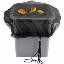 Housse De Protection En Maille Pour Tonneaux De Pluie Avec Cordon De Serrage, Filet De Protection Contre Les Moustiques Pour L'extérieur De Jardin, Seaux De Pluie, Tonneaux De Feuilles 95CM Fontainebleau Noir -Recuperation de pluie Magasin 47743027 3