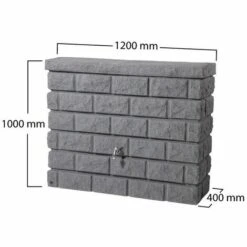 GRAF® Graf Cuve Décorative MUR ROCKY - 400L - Gris Granite -Recuperation de pluie Magasin 49708 4