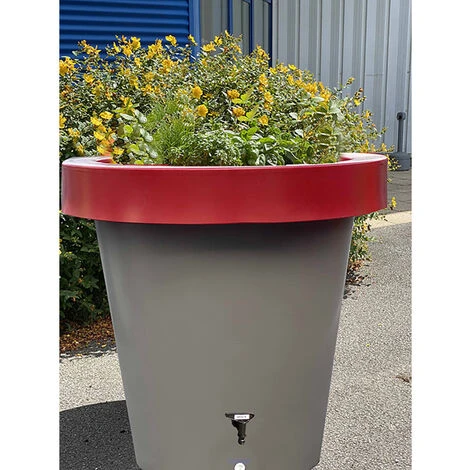 PLAST'UP ROTOMOULAGE CARRE DE PLANTATION RECUPERATEUR EAU DE PLUIE AERIEN LLUVIA 420L-Taupe Rouge-100cm - Taupe Rouge 4 PLAST'UP ROTOMOULAGE CARRE DE PLANTATION RECUPERATEUR EAU DE PLUIE AERIEN LLUVIA 420L-Taupe Rouge-100cm - Taupe Rouge – Image 2