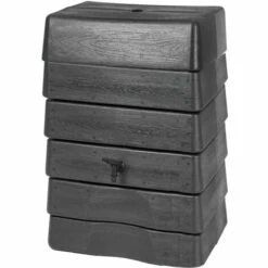 Topdeal Baril D'eau De Pluie 168 L Anthracite FF428532_FR