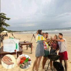 Bidon D'eau Réservoir D'eau Portable Pliable PVC Grande Capacité Pour Camping D'escalade Extérieur Hurricane Flood Tremblement De Terre Les Urgences - 20L，Fontainebleau -Recuperation de pluie Magasin 52531073 5