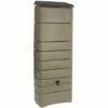 Récupérateur à Eau Mural 300 L, Taupe Avec Couvercle, Robinet, Fixation Murale Et Kit Raccord Chéneau - Bellijardin - Taupe -Recuperation de pluie Magasin 52794767 1