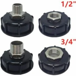 ECHOO 1000L IBC Adaptateur De Réservoir Tote Tank Drain Adaptateur En Acier Inoxydable Pour Robinetterie De Rechange 3/4 "outer Wire -Recuperation de pluie Magasin 54293188 3