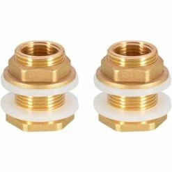 LITZEE 2 Pièces Dn20 3/4 Laiton Réservoir D'eau Tuyau D'eau Raccord Adaptateur Robinet Douille De Seau à Pluie Douille De Réservoir En Laiton Pour Robinet Seau De Pluie Réservoir D'eau -Recuperation de pluie Magasin 54682572 5
