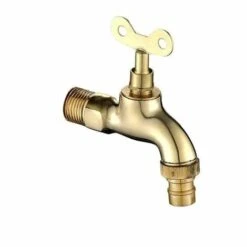 DECKON Plein Cuivre Avec Serrure Robinet En Plein Air Robinet Vintage Anti-vol Interrupteur À Clé Lent Ouvert Robinet