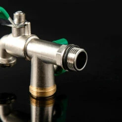TINOR Robinet Haut De Gamme Avec Double Sortie, Robinet De Soutirage 1/2" X3/4" X3/4" – Résistant à La Rouille Et Au Gel Avec 2 Raccordements Tuyaux Pour Jardin, Machine à Laver Ou Citernes. -Recuperation de pluie Magasin 55018682 4