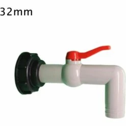 TINOR IBC 1000L Raccord Robinet En Plastique, Adaptateur De Réservoir De Vidange De Filetage Gros 60 Mm Pour Robinet De Jardin D'adaptateur De Cuve, 20/25/32mm Exportation（32mm） -Recuperation de pluie Magasin 55018715 2