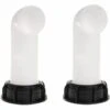TINOR 2 Pcs Adaptateur De Réservoir D'eau, Vanne Cuve A Eau, Adaptateur De Réservoir De Vidange IBC Pour Réservoirs D'eau IBC, Vannes De Tonnage, Irrigation Agricole, Pipelines, Plastique, 60 MM(Blanc) -Recuperation de pluie Magasin 55018777 1