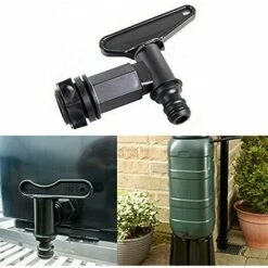 Robinet Cuve 1000l Plastique,Adaptateur De Boîte De Rangement D'eau IBC,Adaptateur Robinet Tuyau Arrosage,pour Recuperateur Eau De Pluie, Réservoir De Carburant (Plastique)-Macaron -Recuperation de pluie Magasin 55568345 4