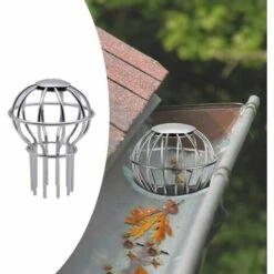 CHANCEY Crépine De Filtre En Acier Inoxydable 304 De Garde De Gouttière, Arrête Le Blocage Des Graines De Feuilles Et D'autres Outils De Nettoyage De Gouttièr - 38mm,SEMAket,argent -Recuperation de pluie Magasin 56094551 4