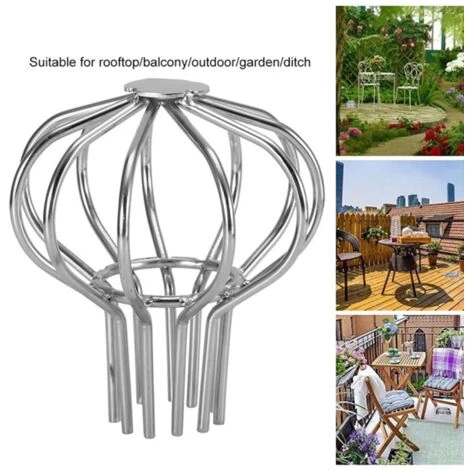 CHANCEY Tuyau De Descente Garde-Gouttière Ballon Filtre Crépine Acier Inoxydable Extérieur Toit Filtre Net Argent (50 Tubes),SEMAket,argent 7 CHANCEY Tuyau De Descente Garde-Gouttière Ballon Filtre Crépine Acier Inoxydable Extérieur Toit Filtre Net Argent (50 Tubes),SEMAket,argent – Image 5