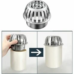 GUAZHUNIFR Filtres De Gouttière En Acier Inoxydable Protège-gouttières En Métal Protection Crapaudine De Gouttière Protection Gouttiere Antirouille Filtres De Gouttière Etanche Grille Goutiere.Gu.B/bon -Recuperation de pluie Magasin 57120283 5