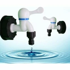 FLYME Adaptateur De Réservoir IBC S60x6 Vanne Robinet Robinet En Plastique Connecteur De Tuyau Tonne Baril Raccord Adaptateur Pour Récupérateurs Eau De Pluie Raccord Sortie Raccord -Recuperation de pluie Magasin 57794495 3