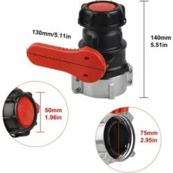 FLYME Adaptateur Réservoir IBC, Vanne Cuve Vanne Pour Cuve IBC, Adaptateur IBC Pour Réservoir, Robinet Cuve IBC DN50 (75 Mm) -Recuperation de pluie Magasin 58038959 2